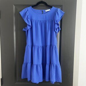 Newbury Kustom A-line ruffle short sleeve dress - Size Small
